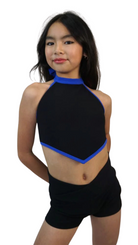 Malia Top black/royal front view