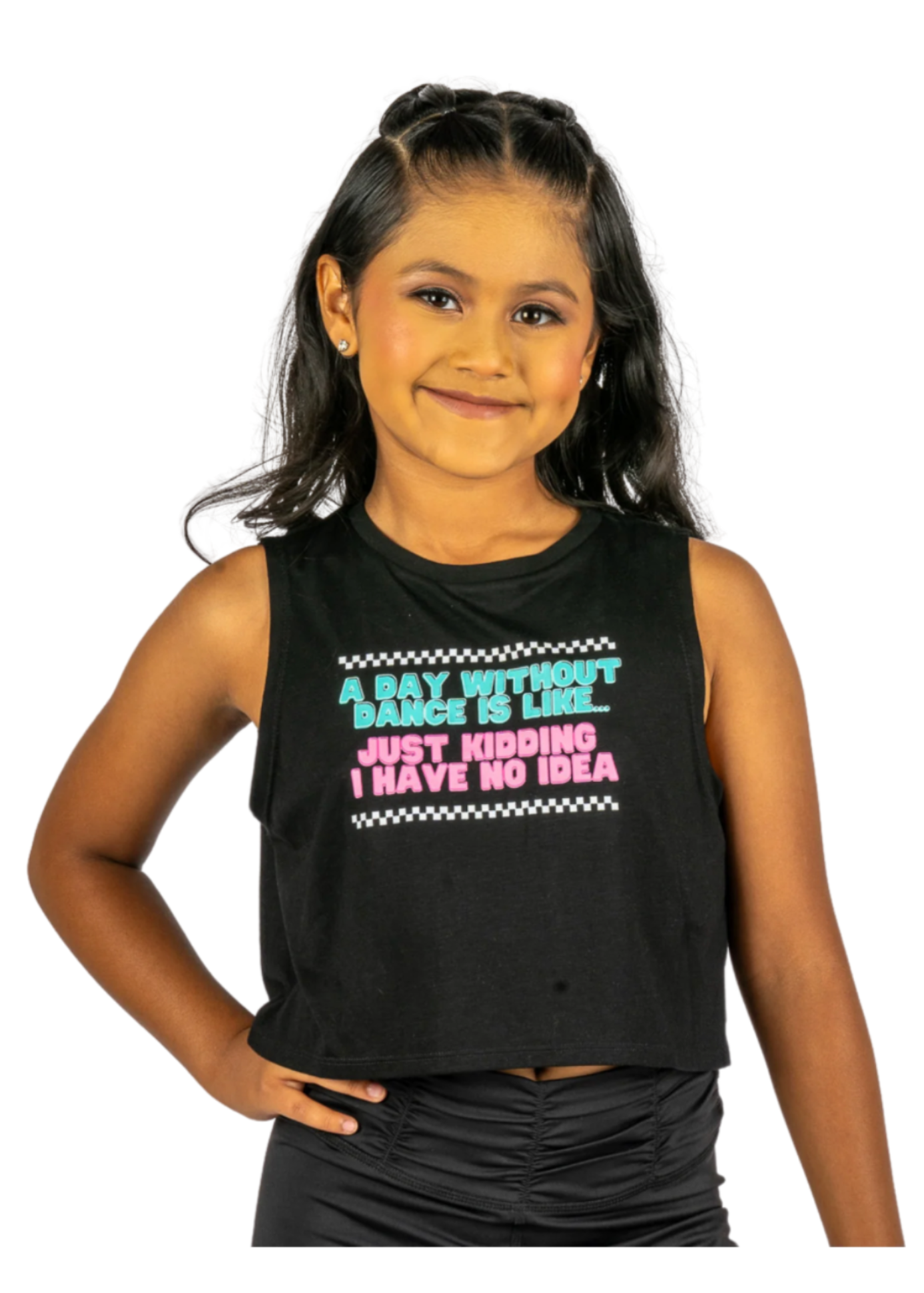 A Day Without Dance Top – 24007C Black front view
