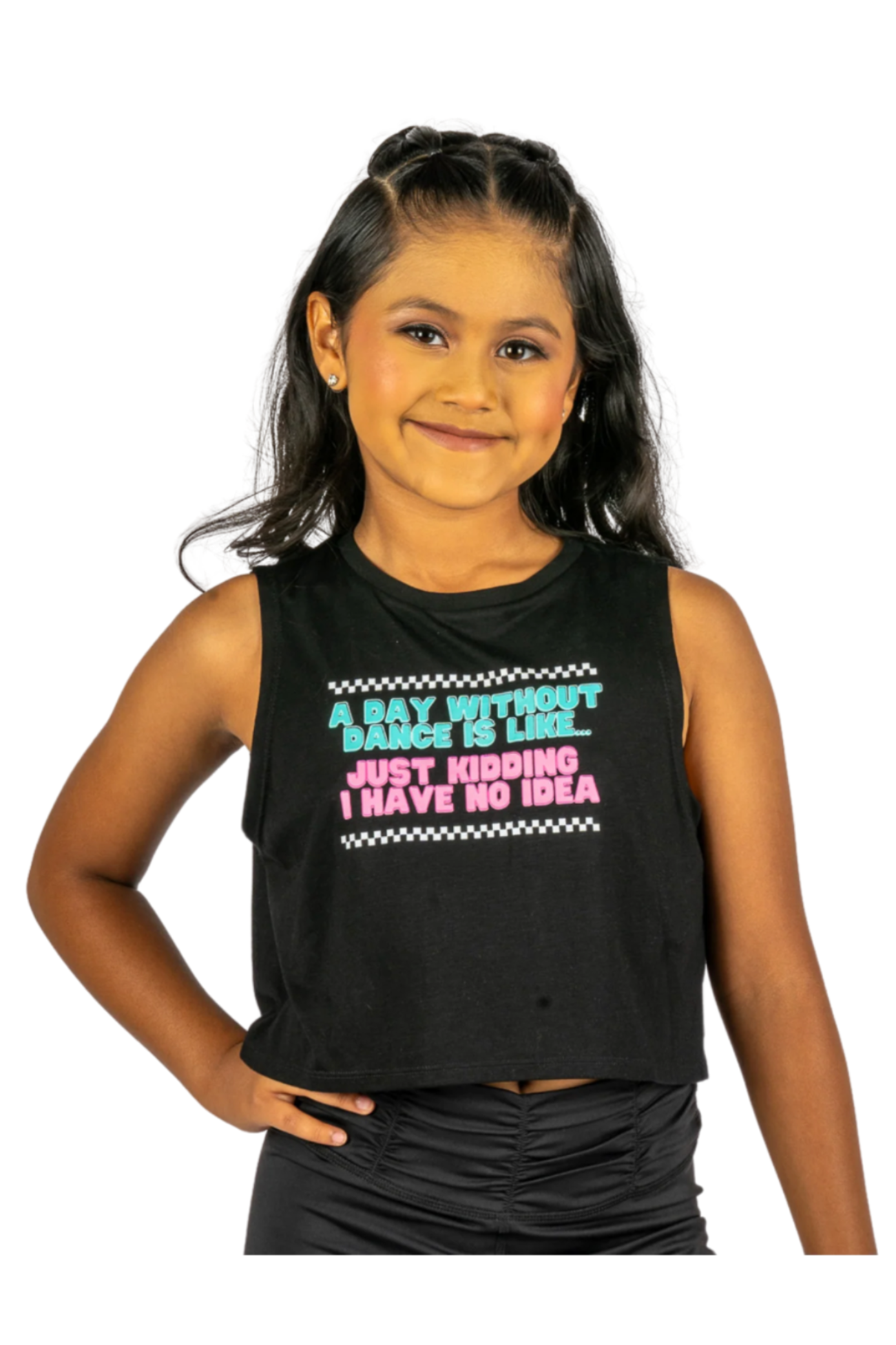 A Day Without Dance Top – 24007C Black front view