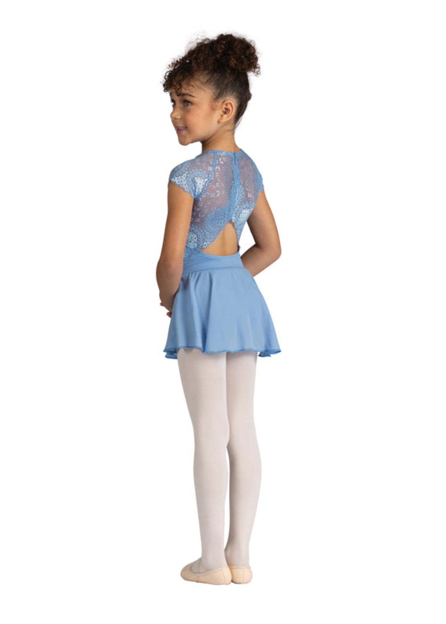Audrienne Dress Cornflower Blue back view