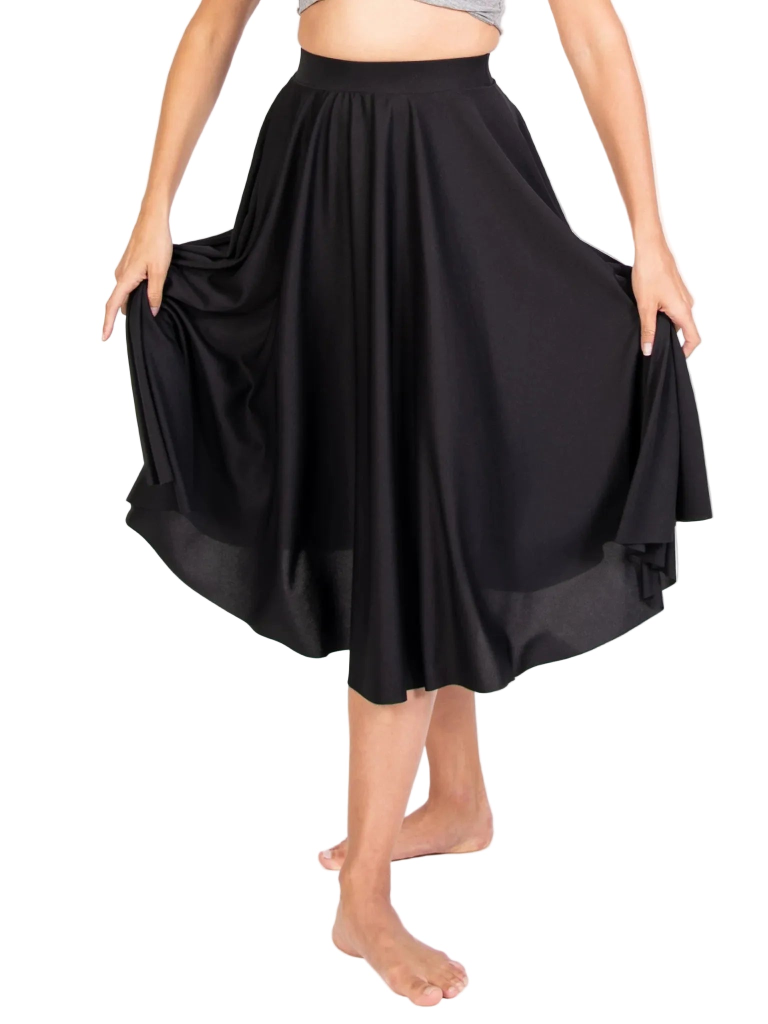 24" Circle Skirt Black front view