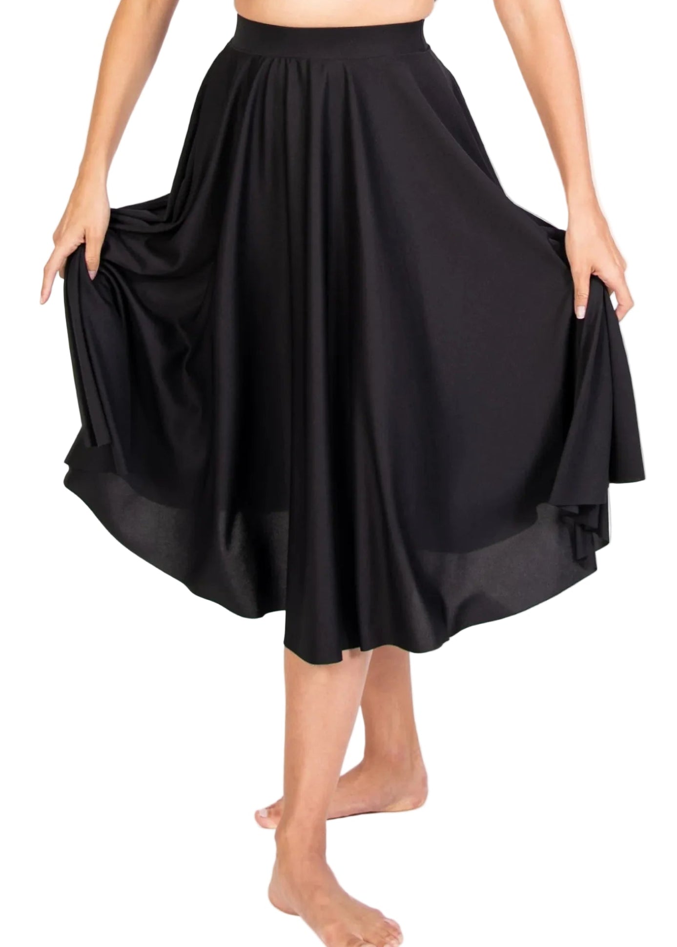 24" Circle Skirt Black front view