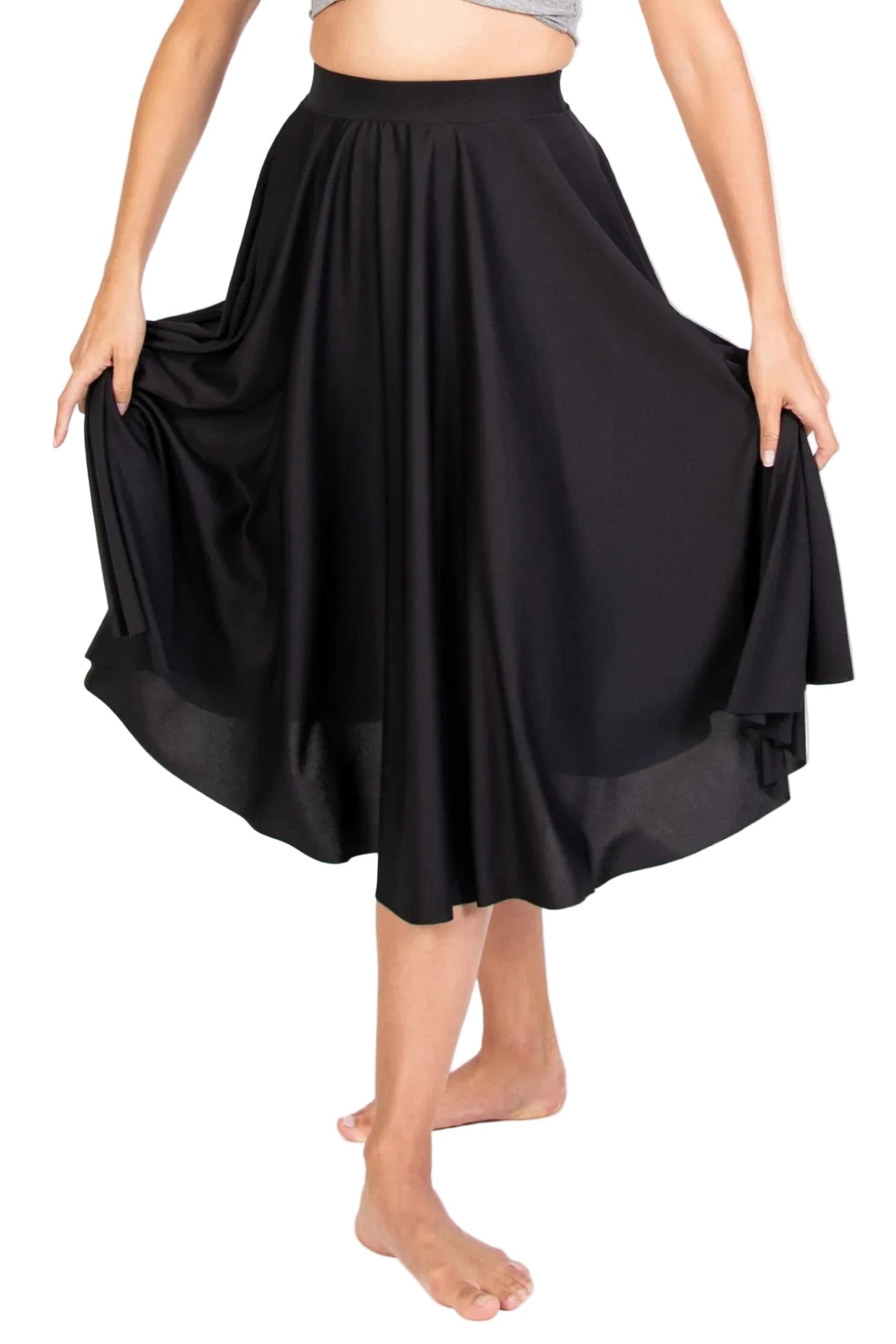 24" Circle Skirt Black front view