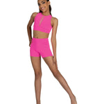 Rue Top – 25301C Neon Pink front view