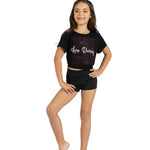 Keep Dancing Tee Black front view