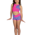 Lily Short Bright Lavender/Neon Pink front view