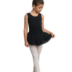 Aurelie Glitter Tank Dress Black front view
