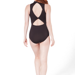 Sequoia High Neck Leotard Black back view