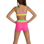 Triple Threat Top Neon Dream back view