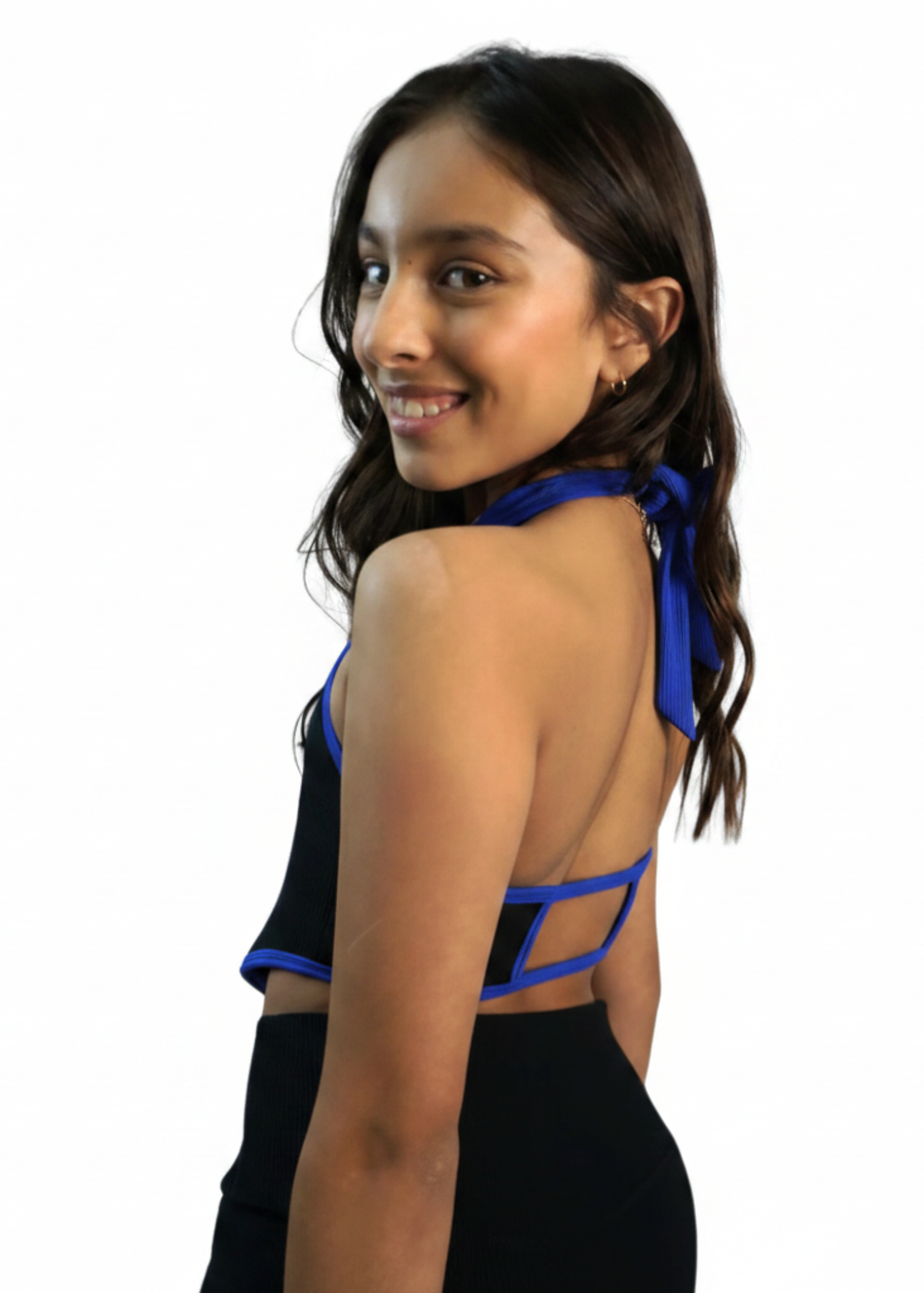 Malia Top black/royal back view