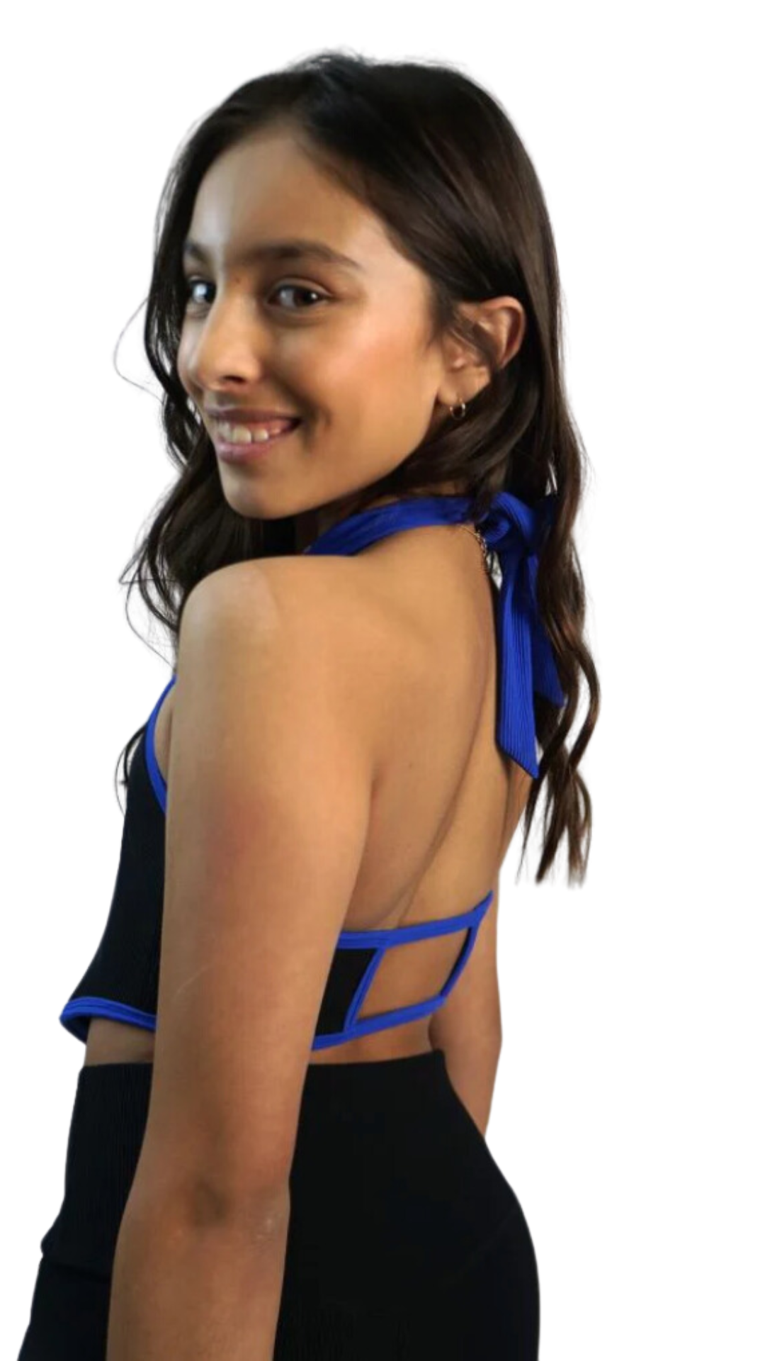 Malia Top black/royal back view
