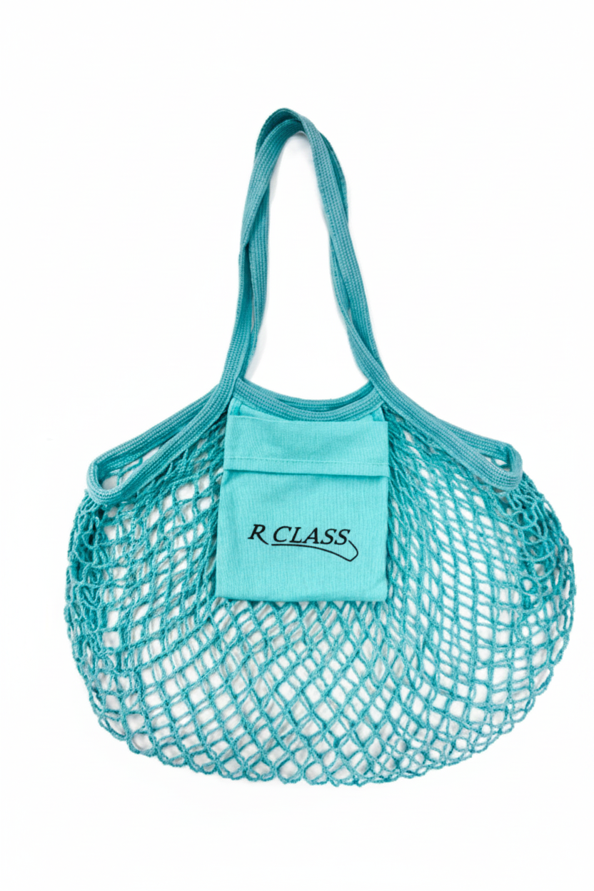 Turquoise Mesh Pointe Shoe Bag