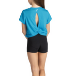 Expressions Cap Tee turquoise back view