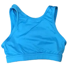 High Neck Bra Top Turquoise front view