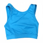 High Neck Bra Top Turquoise front view