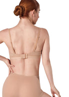 Surplice Font Bralette Nude back view