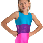 3 Panel Tank Leotard Multicolor front view