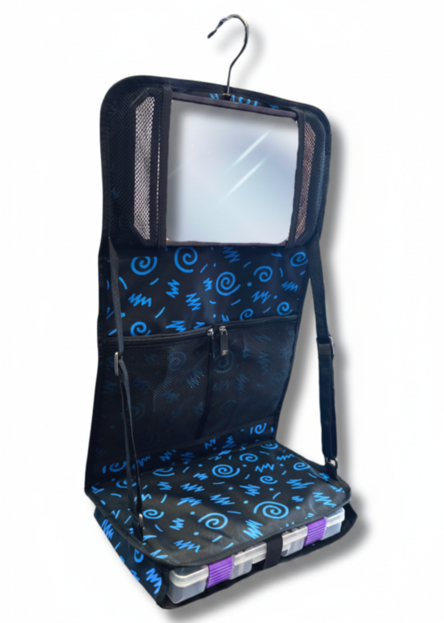 Attitude Hanging Accessory Case Confetti Blue front view