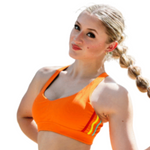 Lily Top orange tiger/multi front view