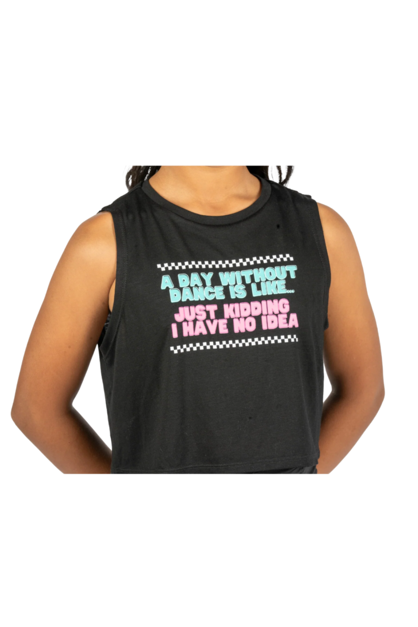 A Day Without Dance Top – 24007C Black detail view