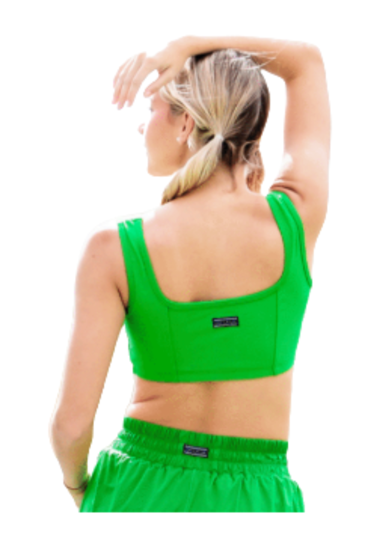 Advantage Top Green Bee/White back view