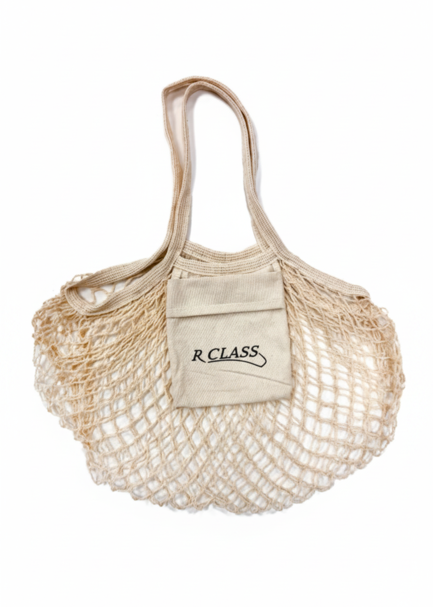 Beige Mesh Pointe Shoe Bag