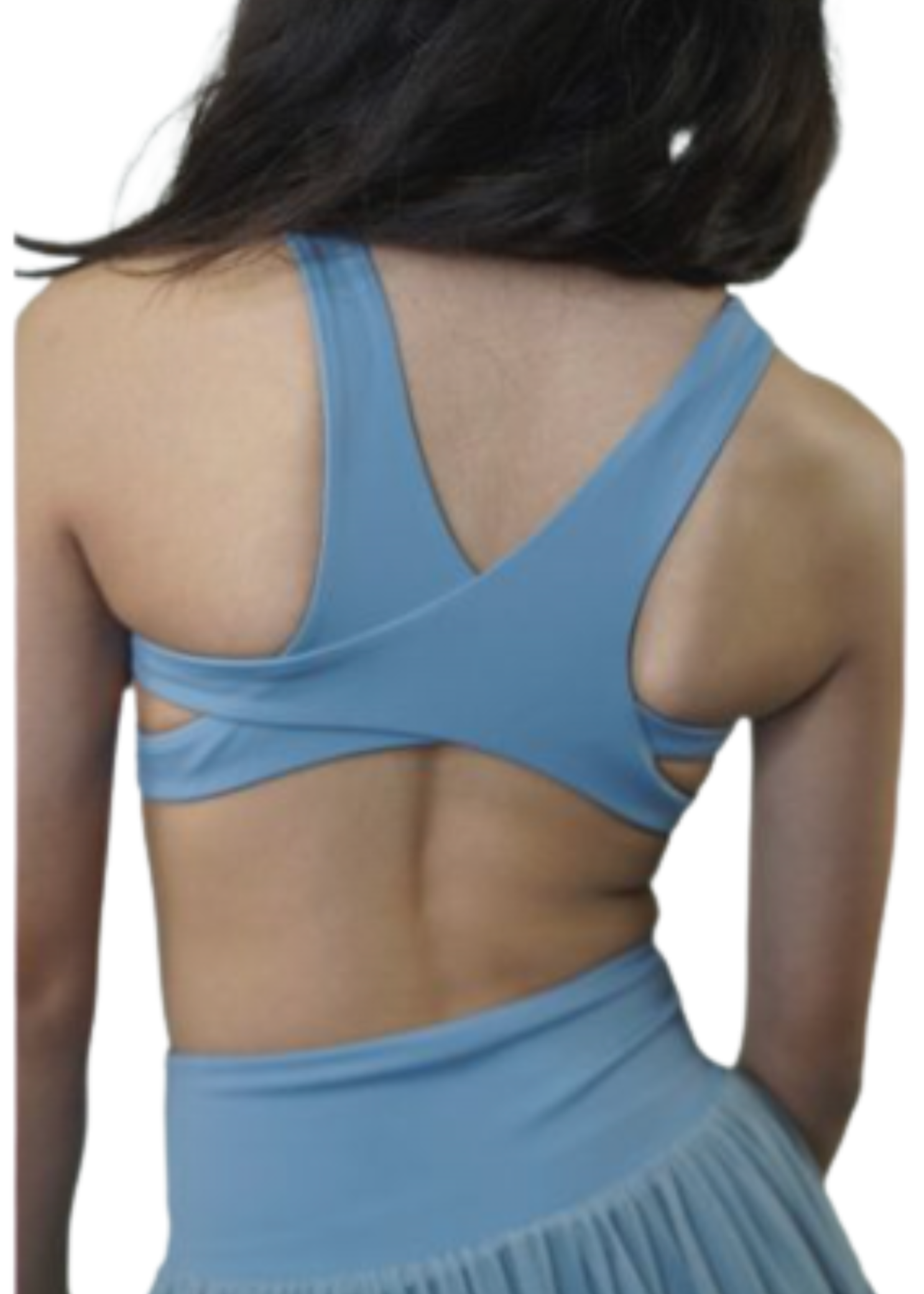 Celeste Top Steel Blue back view