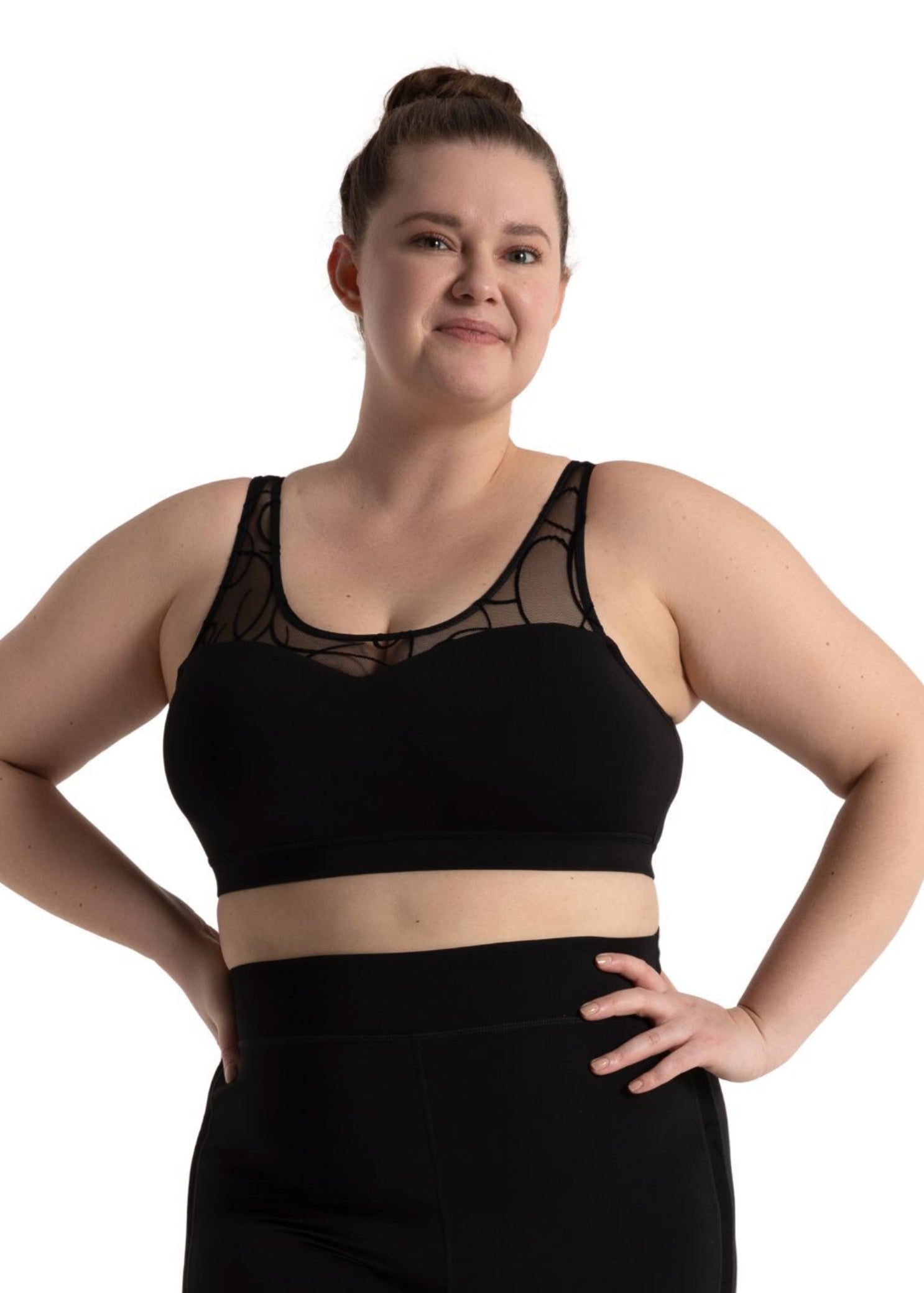 Beatrice Bra Top Black front view