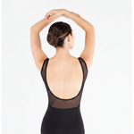 Silhouette Bodice Tank Leotard Black back view