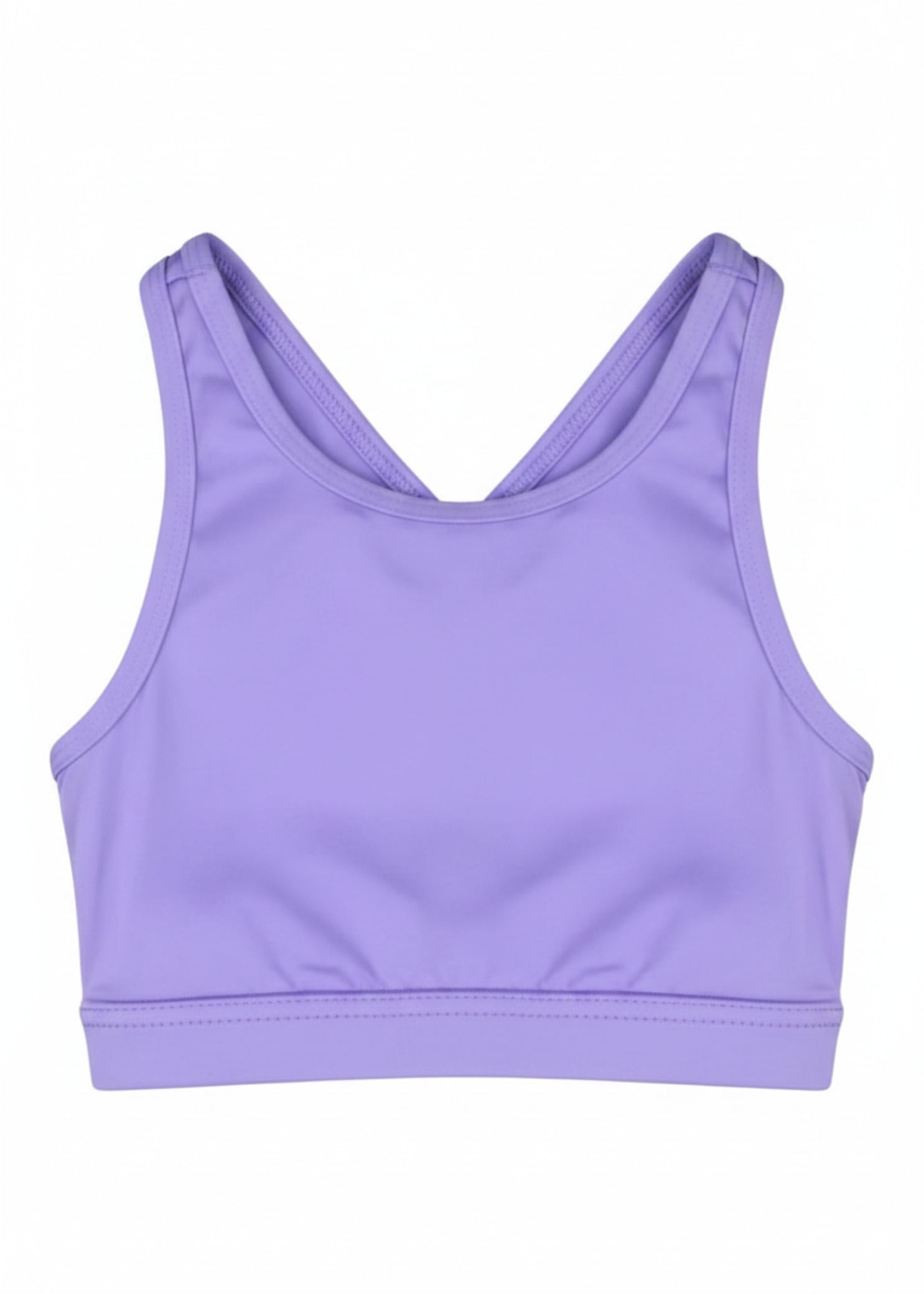 High Neck Bra Top Vibrant Violet front view
