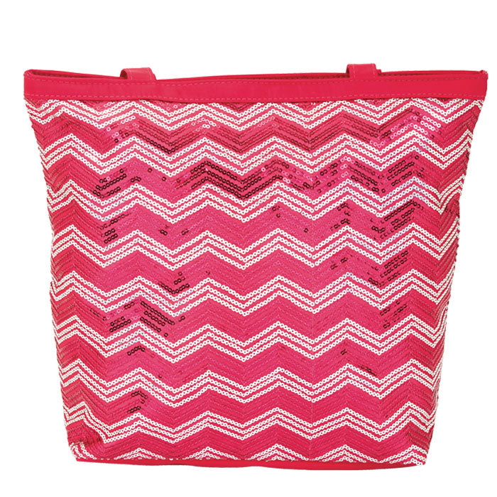 Chevron Tote fuchsia