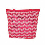 Chevron Tote Fuchsia front view