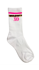 XO Sock White side view