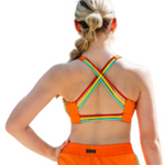 Lily Top orange tiger/multi back view