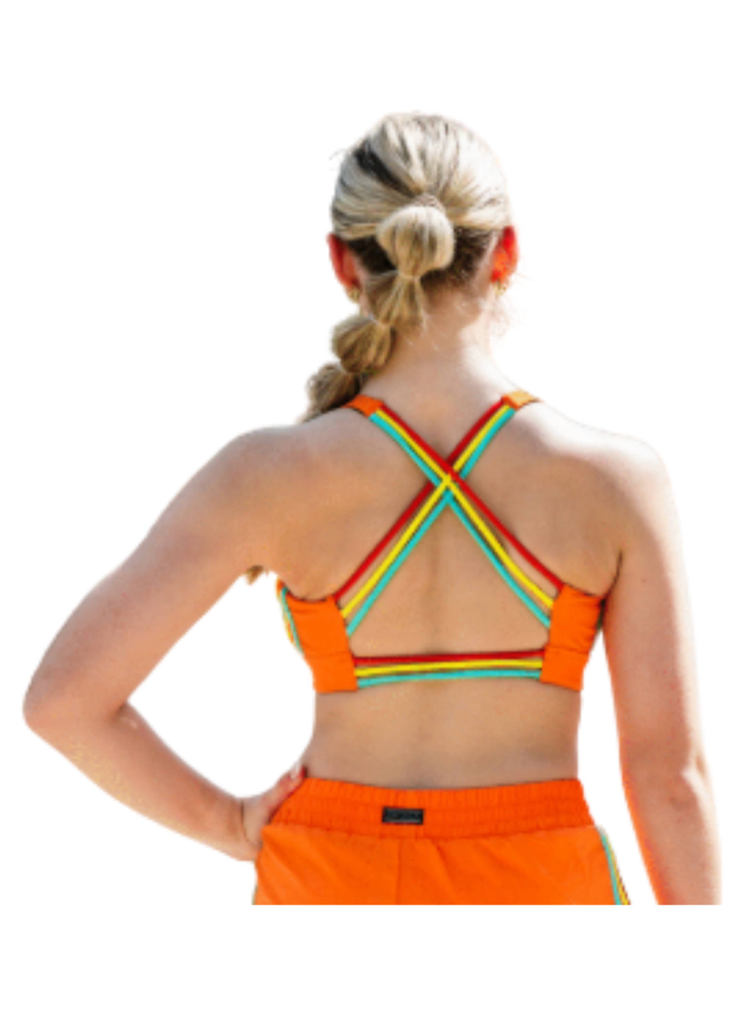 Lily Top orange tiger/multi back view