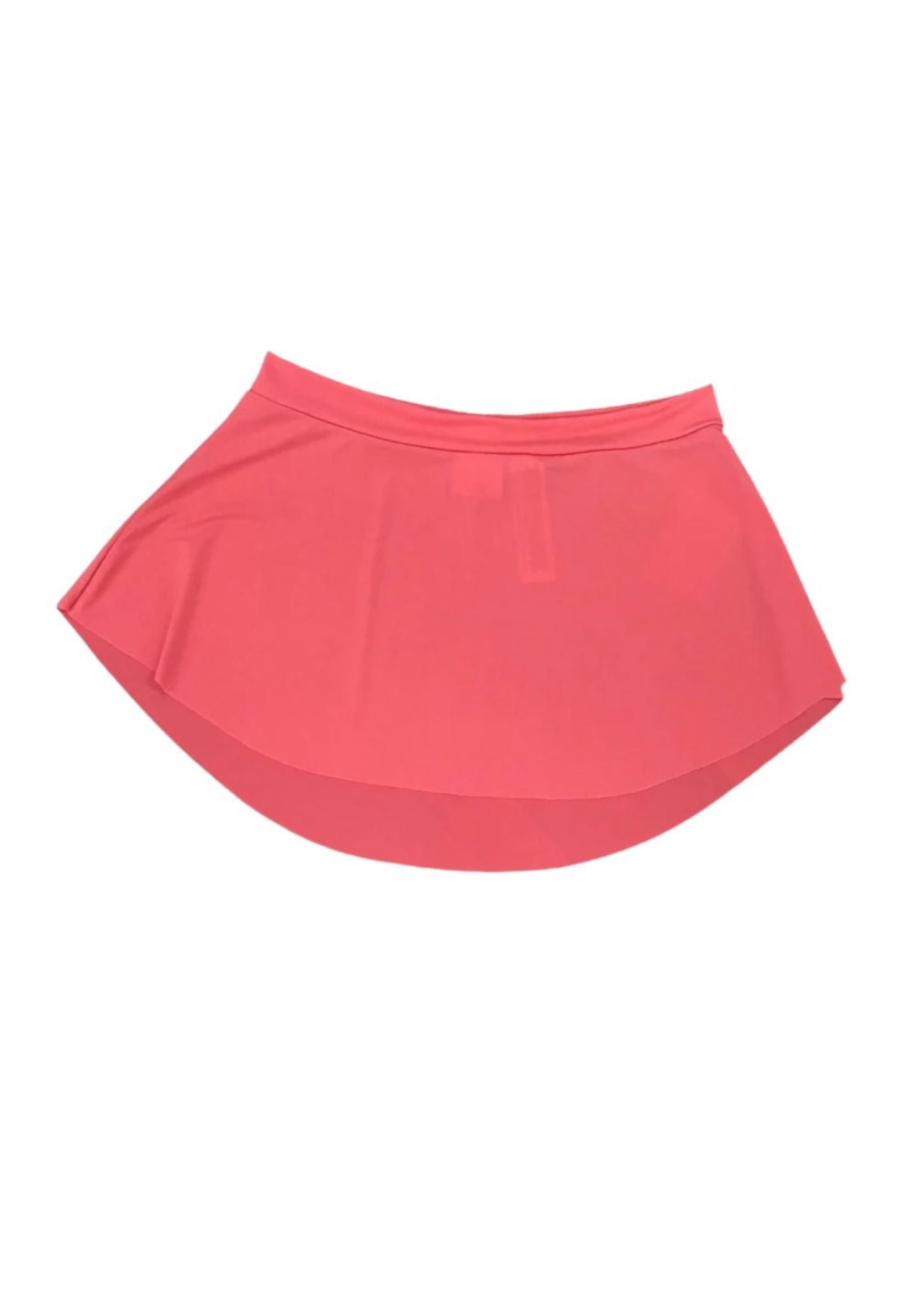 Curved Pull On Skirt Coral front view