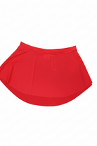 Curved Pull On Skirt Scarlet front view