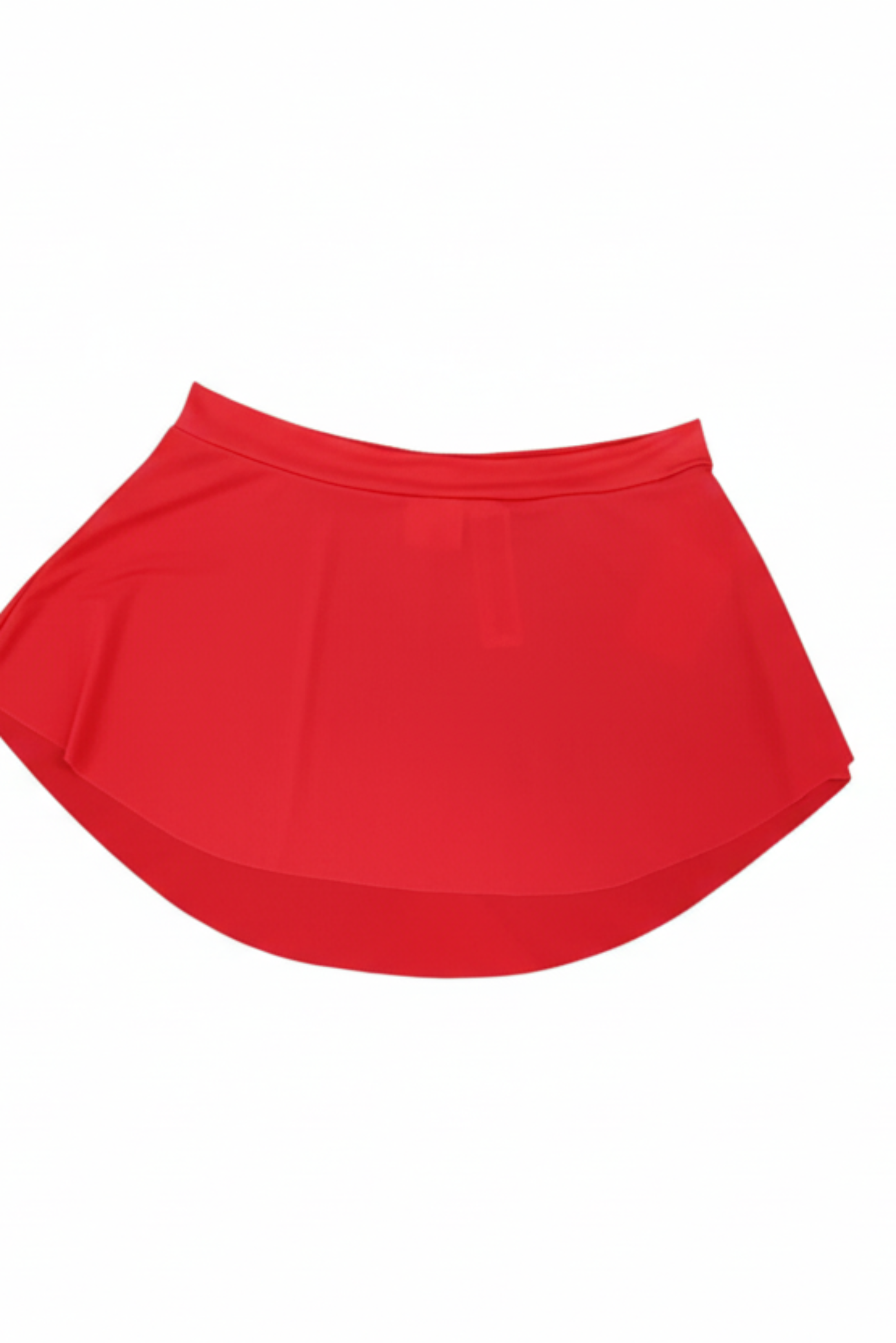 Curved Pull On Skirt Scarlet front view