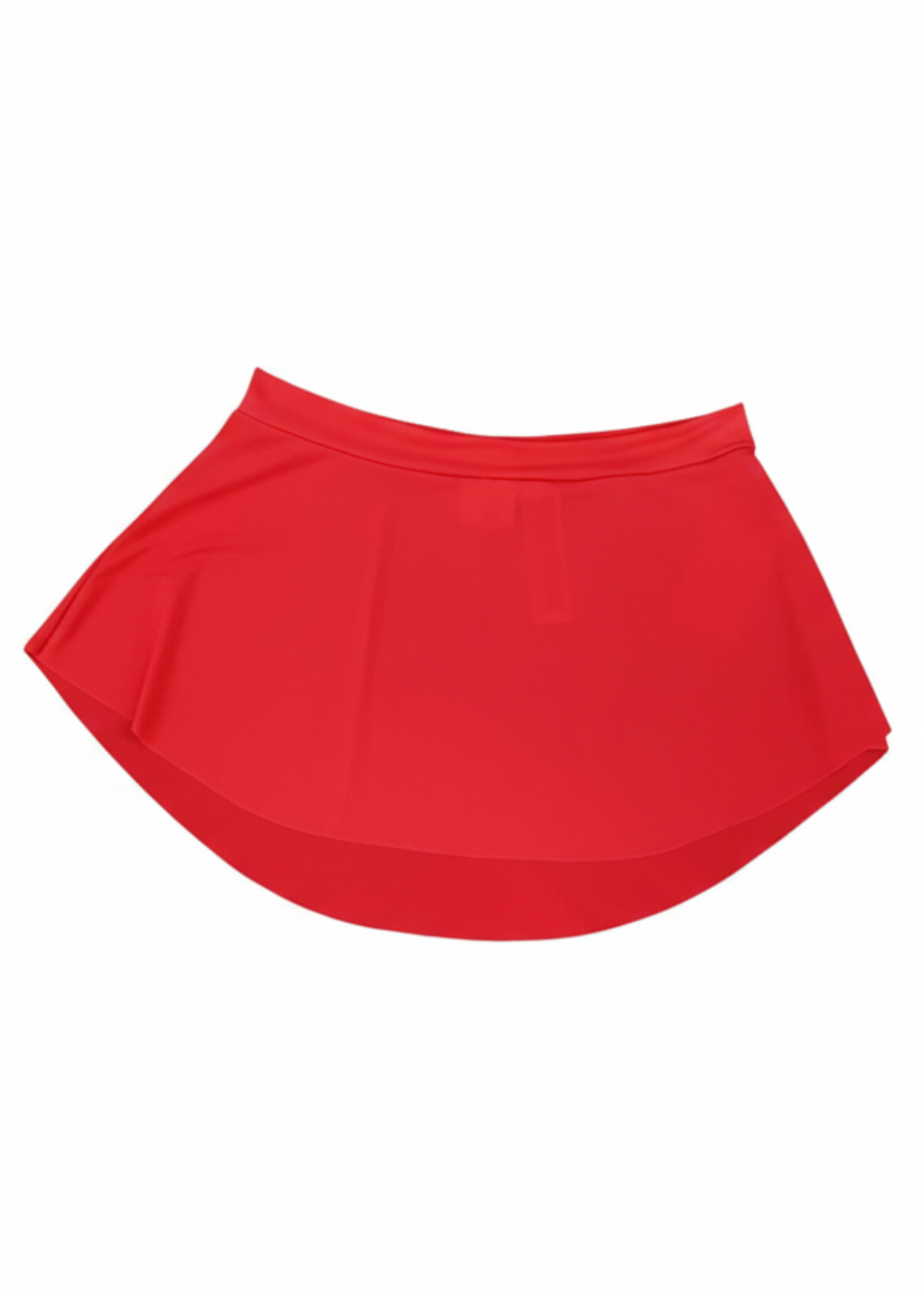 Curved Pull On Skirt Scarlet front view