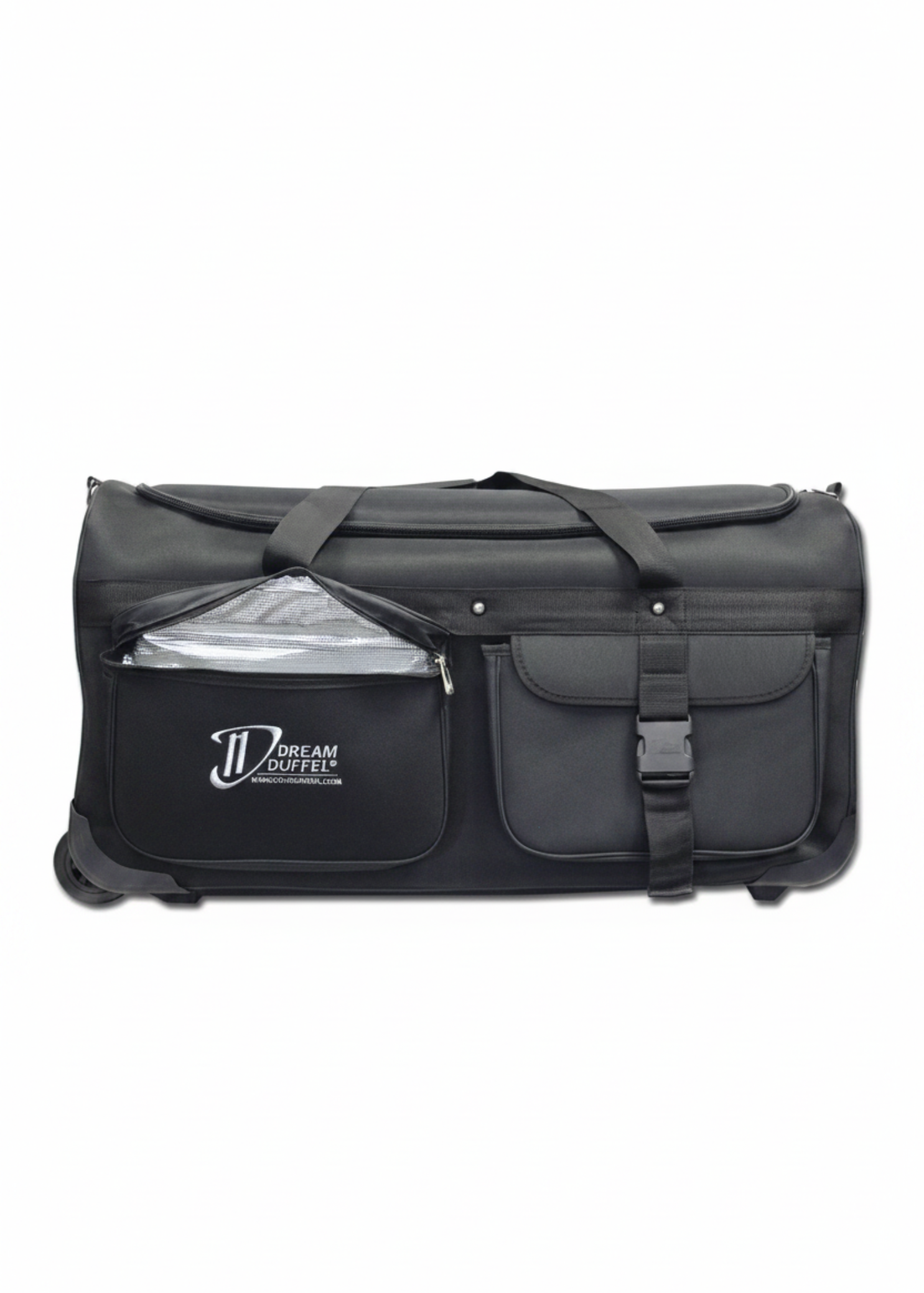 Dream Duffel Black front pocket view