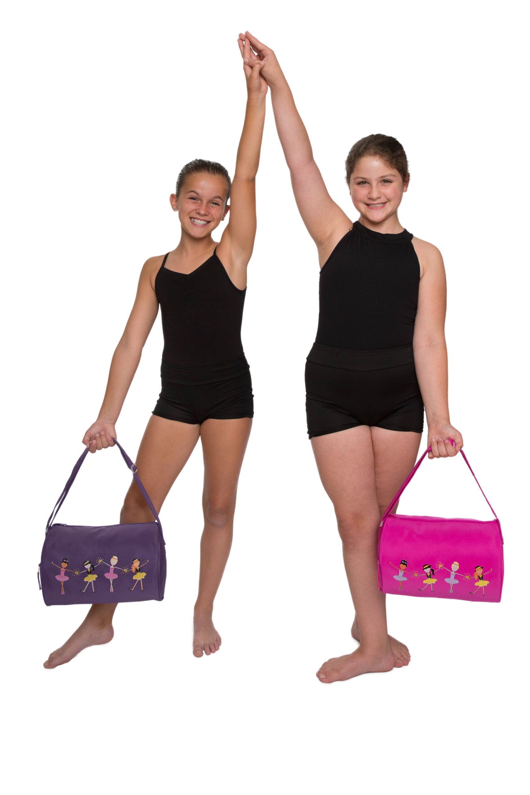 My Gals Duffel pink and purple lifestyle view