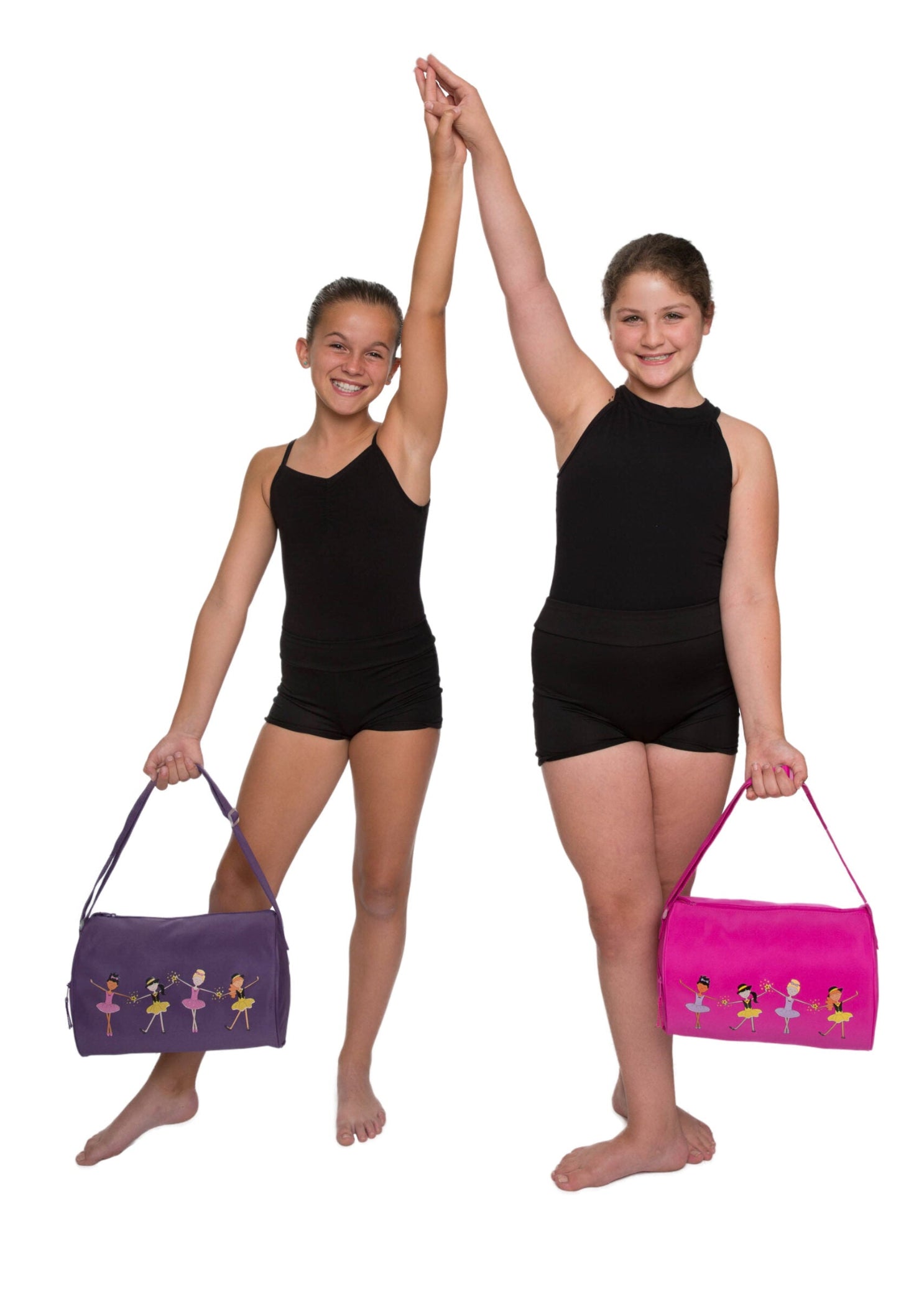 My Gals Duffel pink and purple lifestyle view