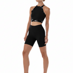 Malia High Waist Short Black front view
