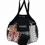 Black Beige Mesh Pointe Shoe Bag