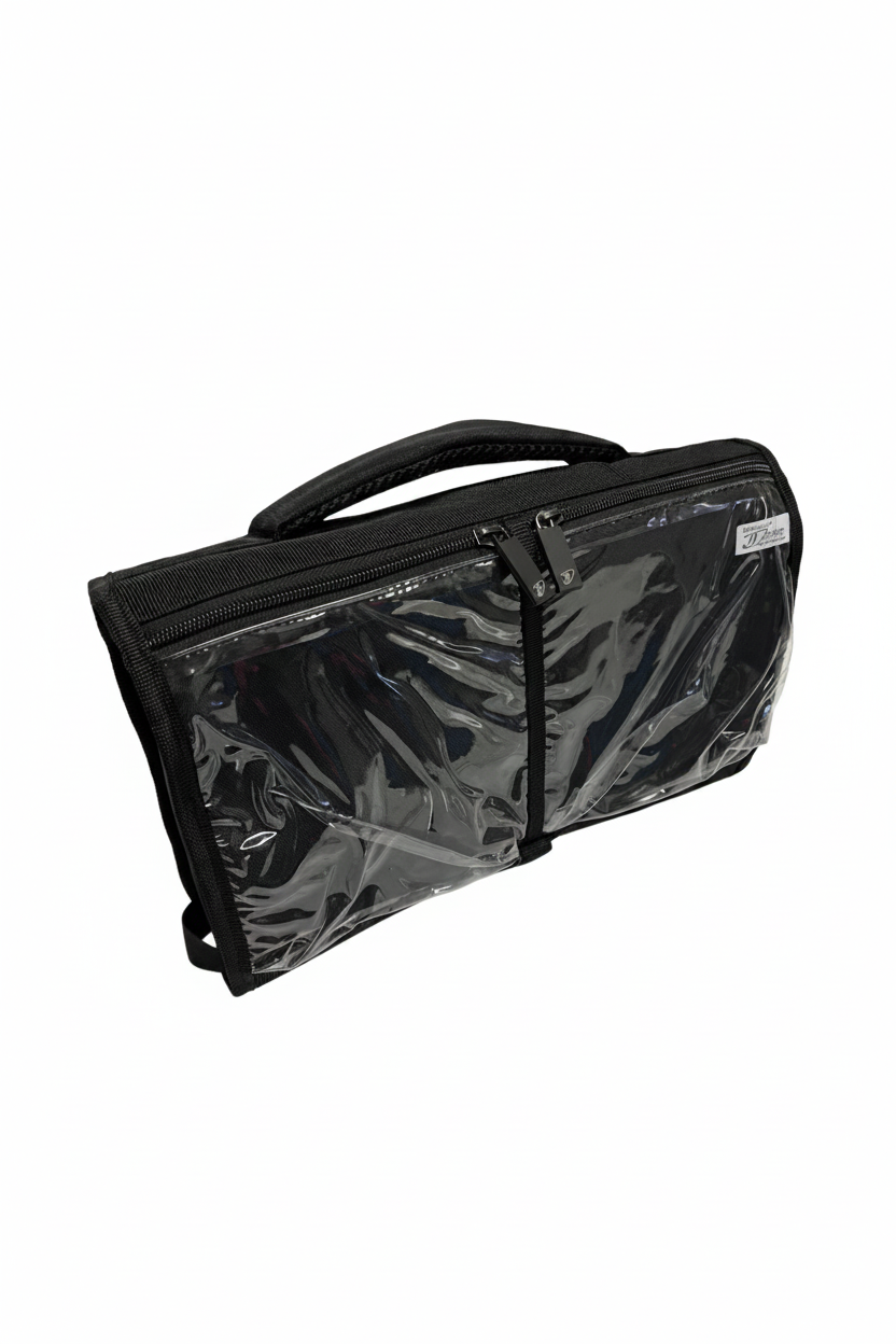 Attitude Hanging Accessory Case Leopard Black folded view