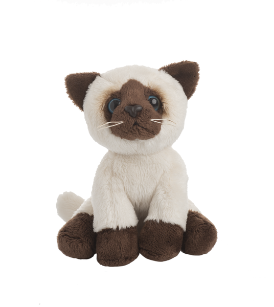 5" Heritage Mini Cat Brown White front view