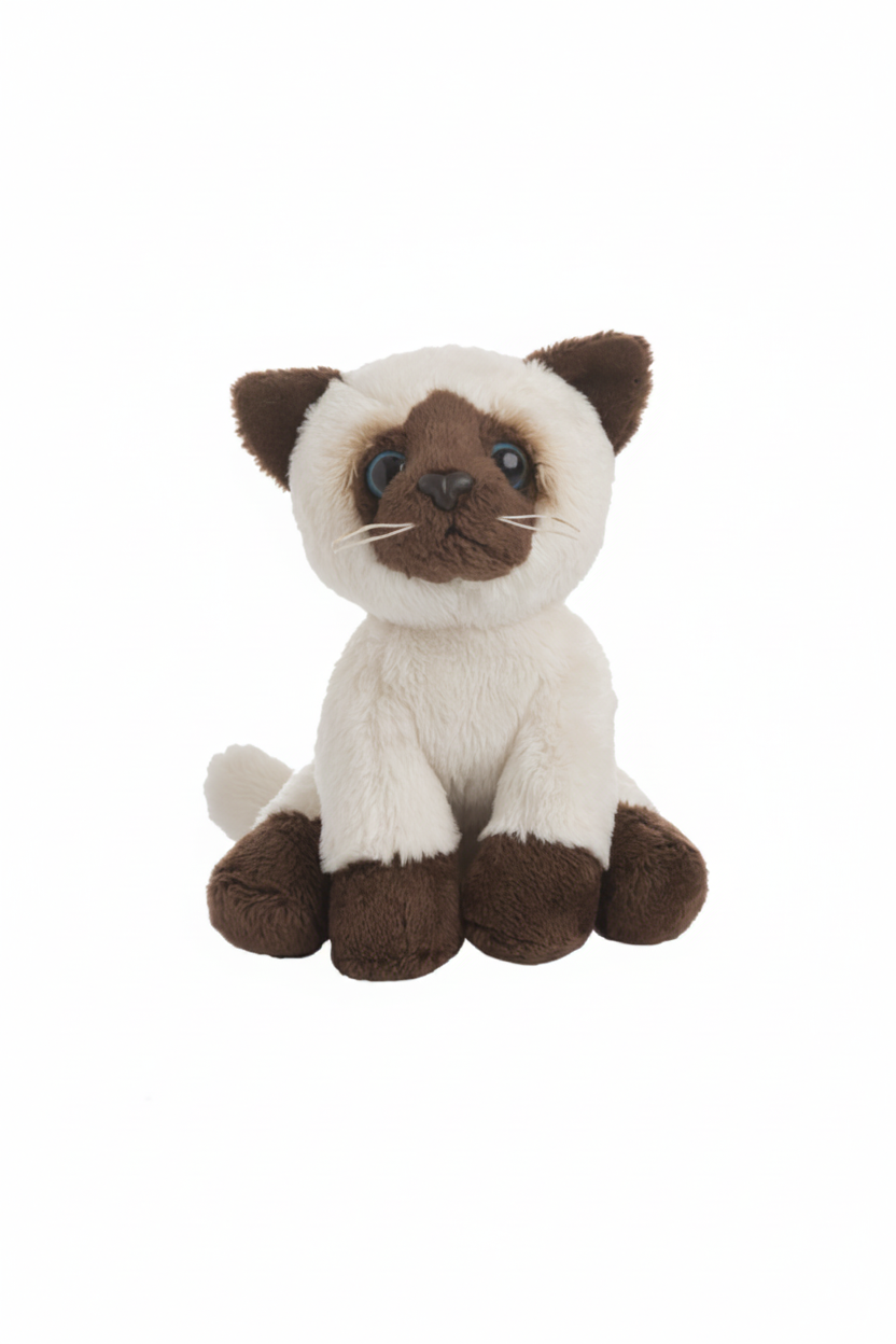 5" Heritage Mini Cat Brown White front view