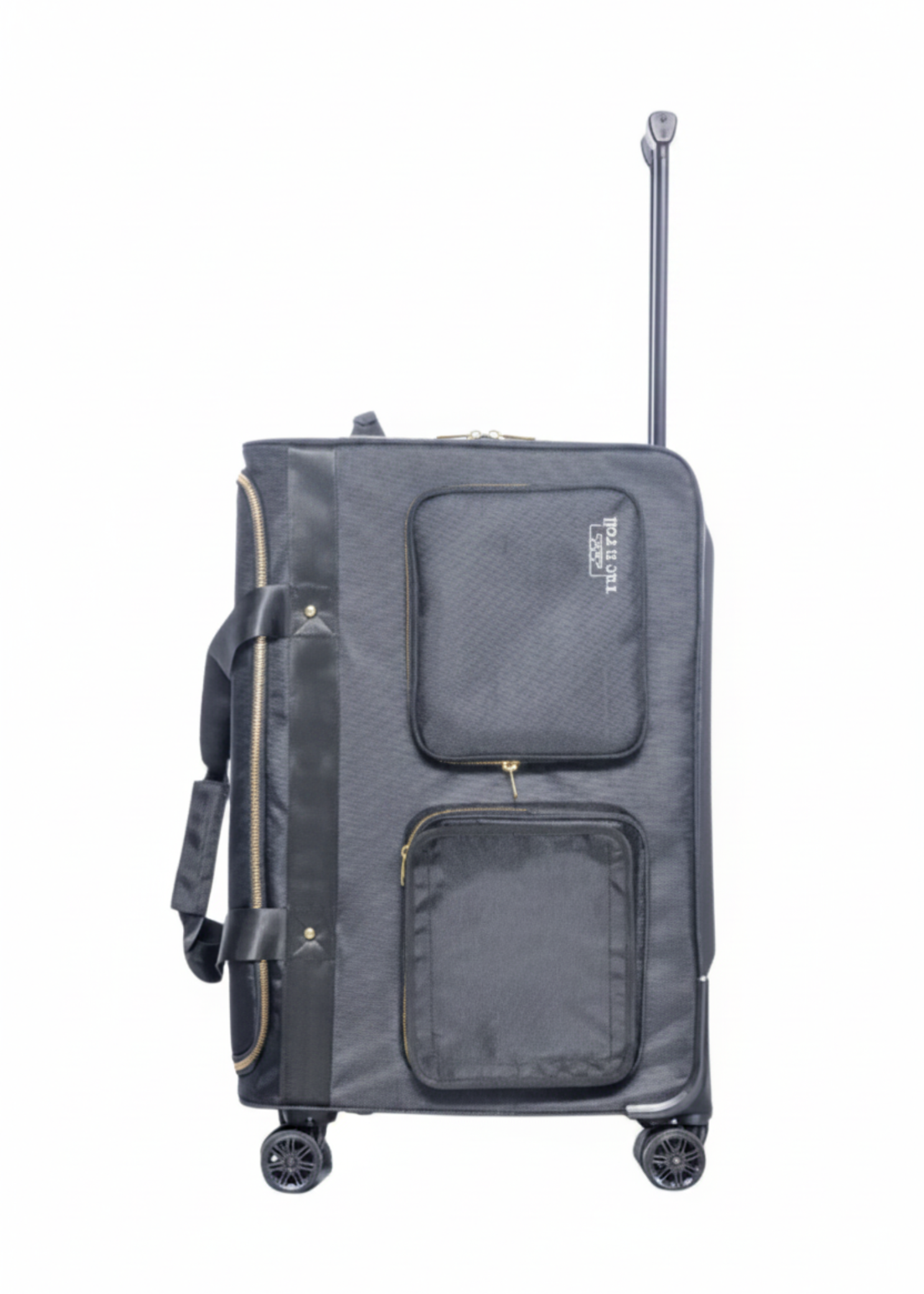 Medium Duffel with Built In Rack Black side view