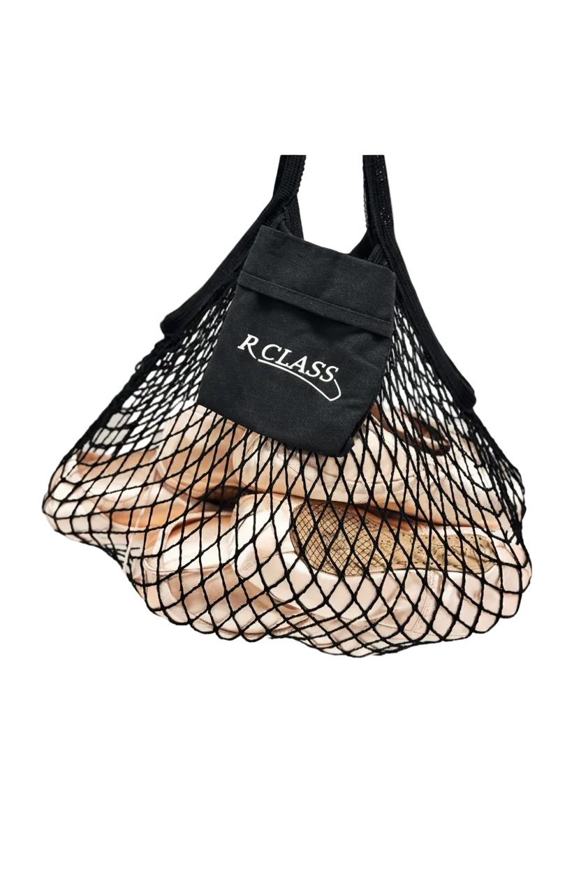 Black Mesh Pointe Shoe Bag