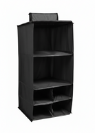 6 Pocket Hanging Caddy Black front view